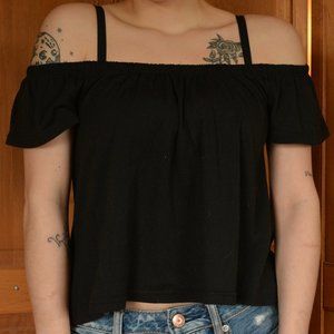 Black Off-The-Shoulder Top